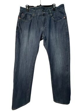 Faconnable F20 Straight Leg Jeans 35x32 Classic Blue Denim EU Designer